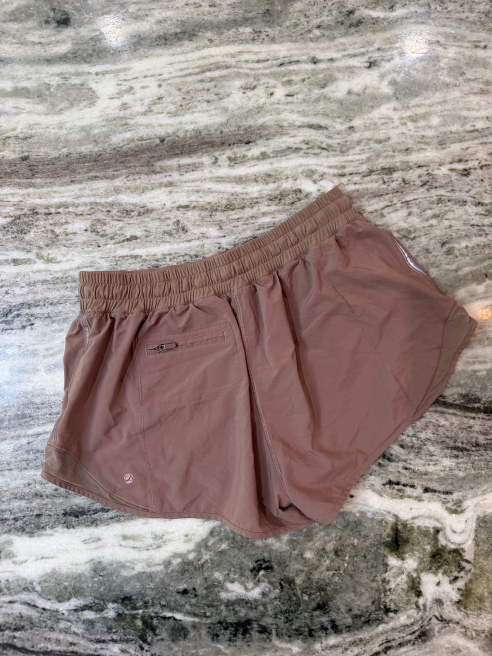 CRZ YOGA Women's Athletic Shorts in Tan